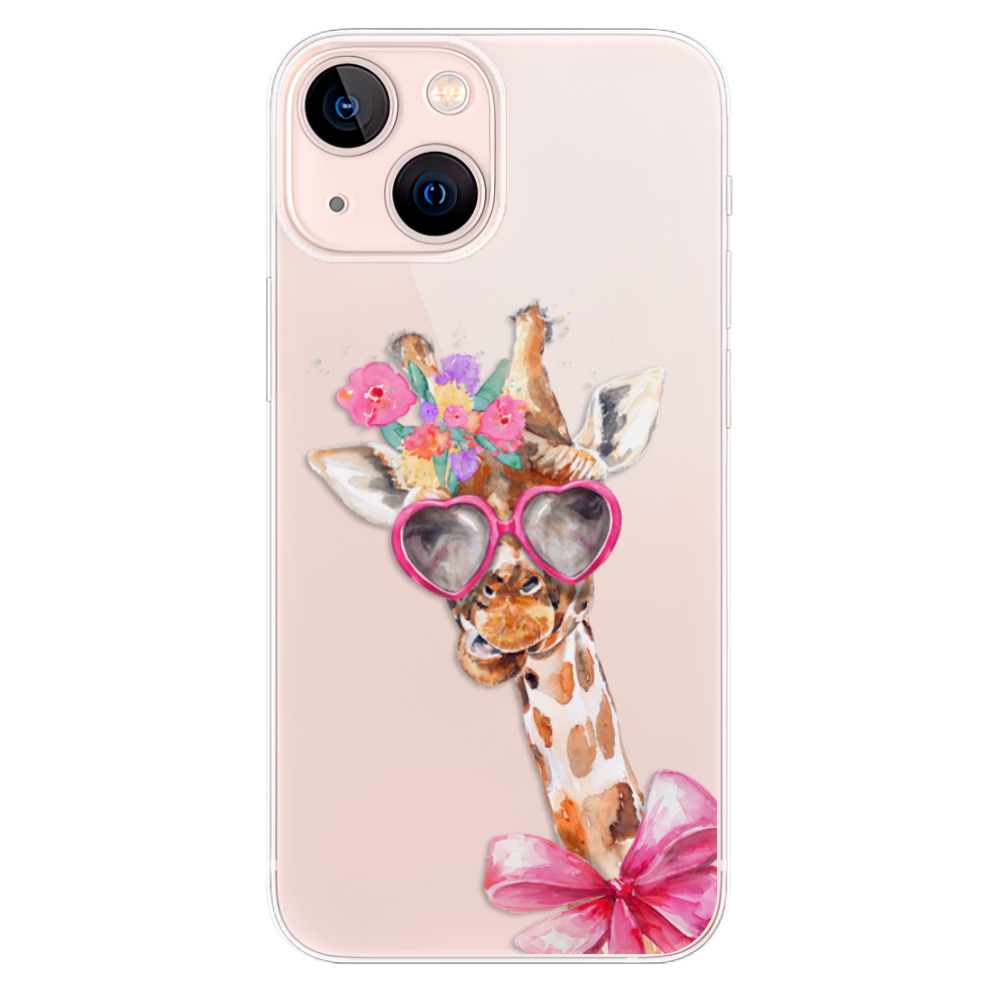 Odolné silikonové pouzdro iSaprio - Lady Giraffe - iPhone 13 mini