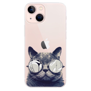 Silikonové pouzdro iSaprio - Apple iPhone 13 Mini - Crazy Cat 01