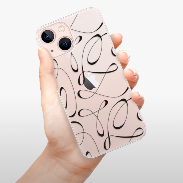 Silikonové pouzdro iSaprio - Apple iPhone 13 Mini - Fancy black