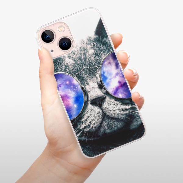 Silikonové pouzdro iSaprio - Apple iPhone 13 Mini - Galaxy Cat