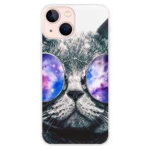 Silikonové pouzdro iSaprio - Apple iPhone 13 Mini - Galaxy Cat
