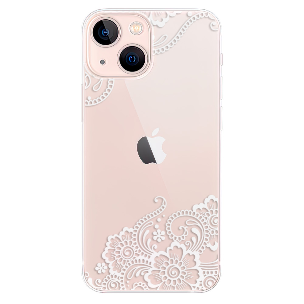 Odolné silikonové pouzdro iSaprio - White Lace 02 na mobil Apple iPhone 13 Mini (Odolný silikonový kryt, obal, pouzdro iSaprio - White Lace 02 na mobilní telefon Apple iPhone 13 Mini)