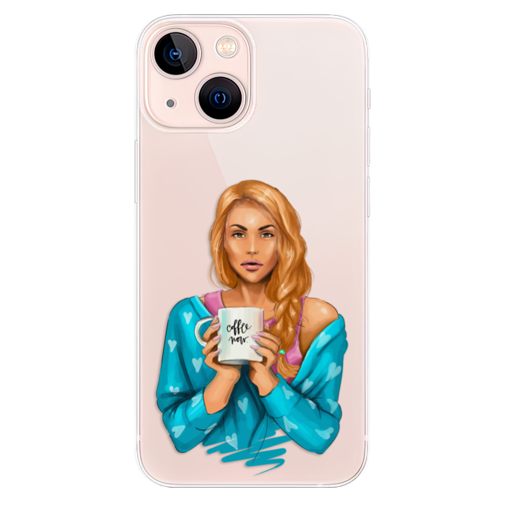 Odolné silikonové pouzdro iSaprio - Coffe Now - Redhead - iPhone 13 mini