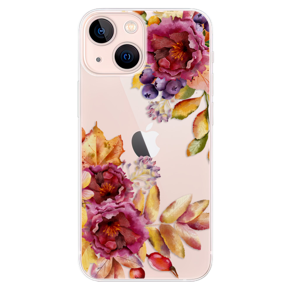 Odolné silikonové pouzdro iSaprio - Fall Flowers na mobil Apple iPhone 13 Mini (Odolný silikonový kryt, obal, pouzdro iSaprio - Fall Flowers na mobilní telefon Apple iPhone 13 Mini)