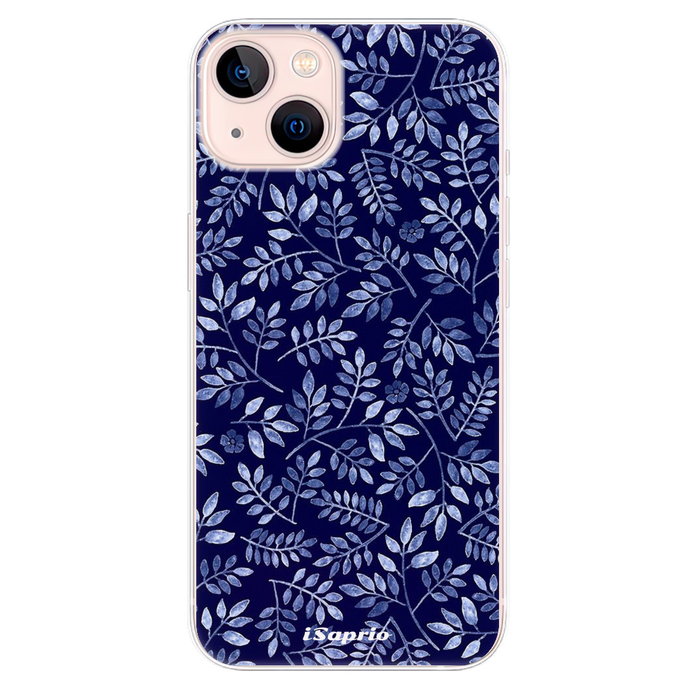 Odolné silikonové pouzdro iSaprio - Blue Leaves 05 na mobil Apple iPhone 13 (Odolný silikonový kryt, obal, pouzdro iSaprio - Blue Leaves 05 na mobilní telefon Apple iPhone 13)