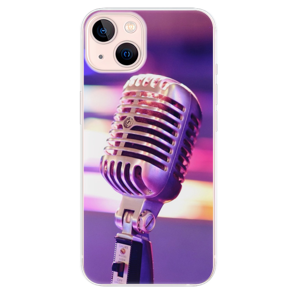 Odolné silikonové pouzdro iSaprio - Vintage Microphone - iPhone 13