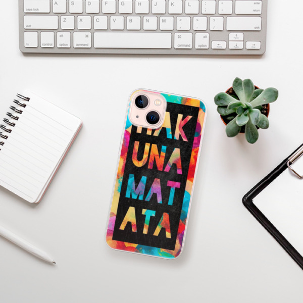 Silikonové pouzdro iSaprio - Apple iPhone 13 - Hakuna Matata 01
