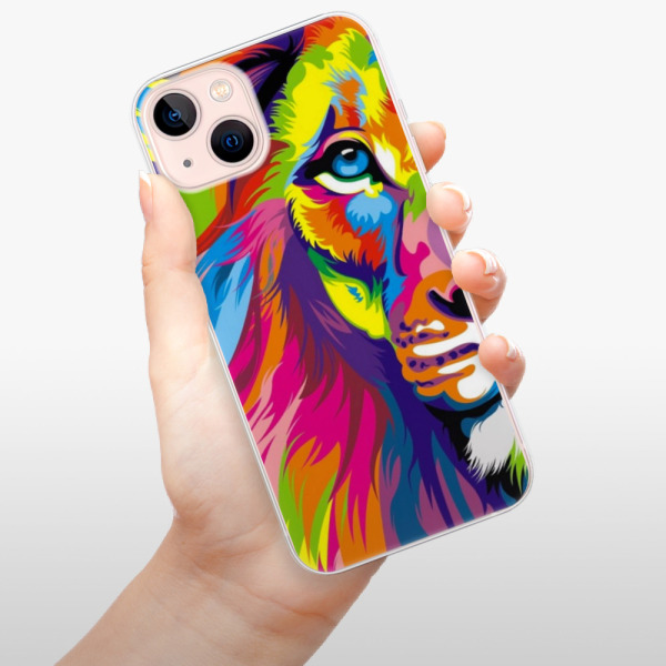 Silikonové pouzdro iSaprio - Apple iPhone 13 - Rainbow Lion