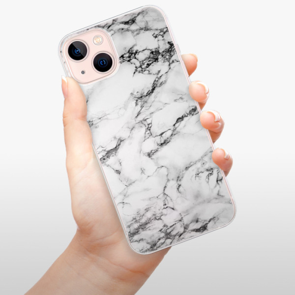 Silikonové pouzdro iSaprio - Apple iPhone 13 - White Marble 01