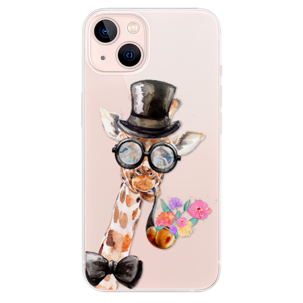 Odolné silikonové pouzdro iSaprio - Sir Giraffe - iPhone 13