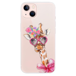 Silikonové pouzdro iSaprio - Apple iPhone 13 - Lady Giraffe