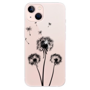 Silikonové pouzdro iSaprio - Apple iPhone 13 - Three Dandelions black