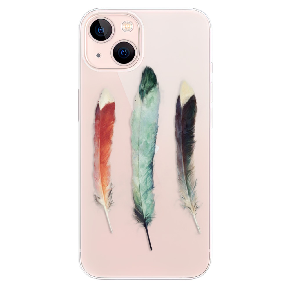 Odolné silikonové pouzdro iSaprio - Three Feathers - iPhone 13