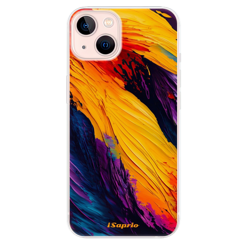 Odolné silikonové pouzdro iSaprio - Orange Paint - iPhone 13