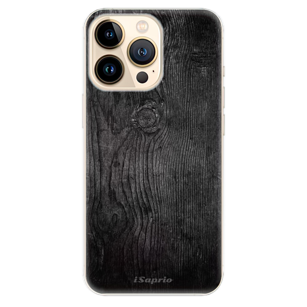 Odolné silikonové pouzdro iSaprio - Black Wood 13 na mobil Apple iPhone 13 Pro (Odolný silikonový kryt, obal, pouzdro iSaprio - Black Wood 13 na mobilní telefon Apple iPhone 13 Pro)