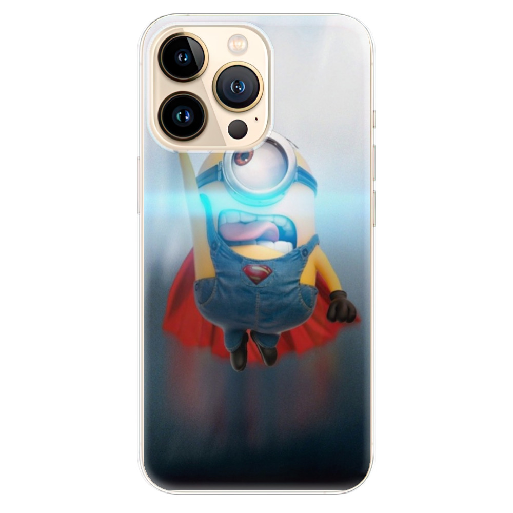 Odolné silikonové pouzdro iSaprio - Mimons Superman 02 na mobil Apple iPhone 13 Pro (Odolný silikonový kryt, obal, pouzdro iSaprio - Mimons Superman 02 na mobilní telefon Apple iPhone 13 Pro)