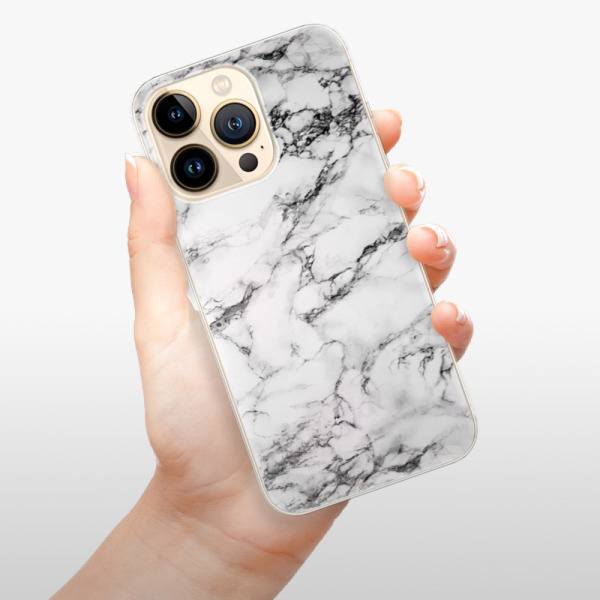 Silikonové pouzdro iSaprio - Apple iPhone 13 Pro - White Marble 01