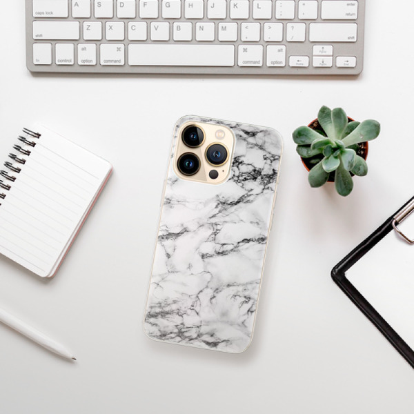 Silikonové pouzdro iSaprio - Apple iPhone 13 Pro - White Marble 01