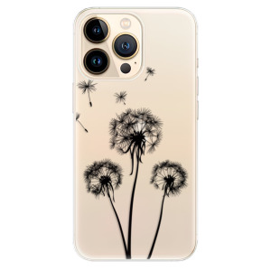 Silikonové pouzdro iSaprio - Apple iPhone 13 Pro - Three Dandelions black