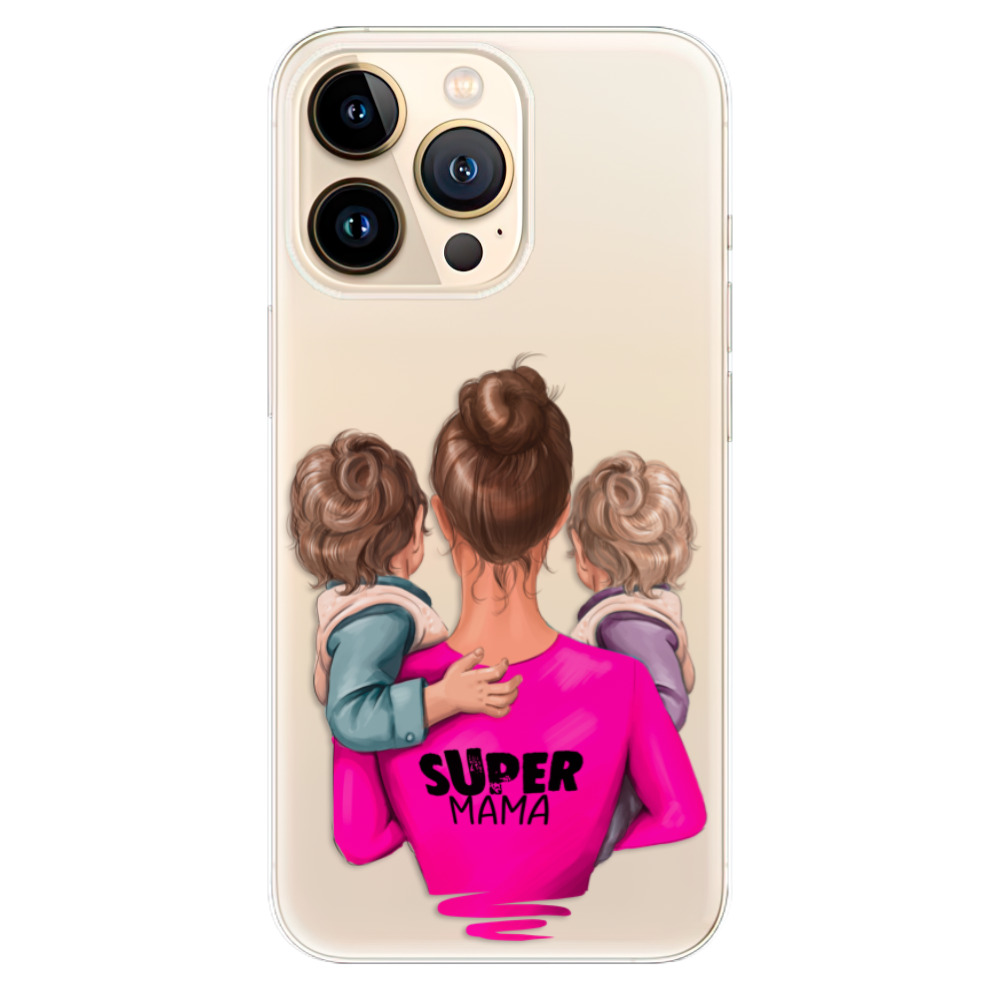 Odolné silikonové pouzdro iSaprio - Super Mama - Two Boys - iPhone 13 Pro