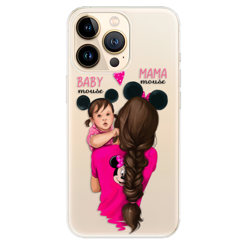 Odolné silikonové pouzdro iSaprio - Mama Mouse Brunette and Girl na mobil Apple iPhone 13 Pro (Odolný silikonový kryt, obal, pouzdro iSaprio - Mama Mouse Brunette and Girl na mobilní telefon Apple iPhone 13 Pro)