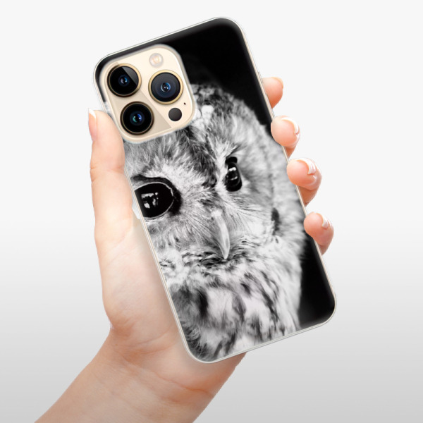 Silikonové pouzdro iSaprio - Apple iPhone 13 Pro - BW Owl