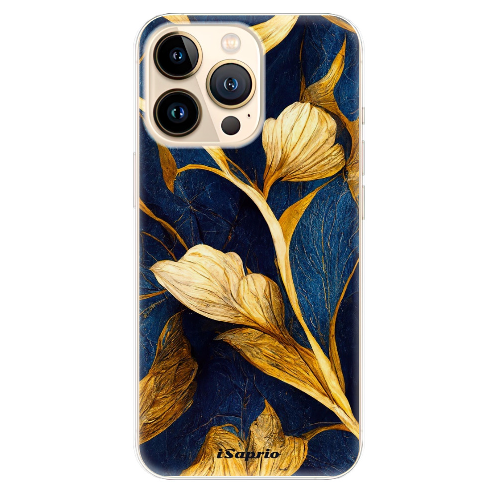 Odolné silikonové pouzdro iSaprio - Gold Leaves - iPhone 13 Pro