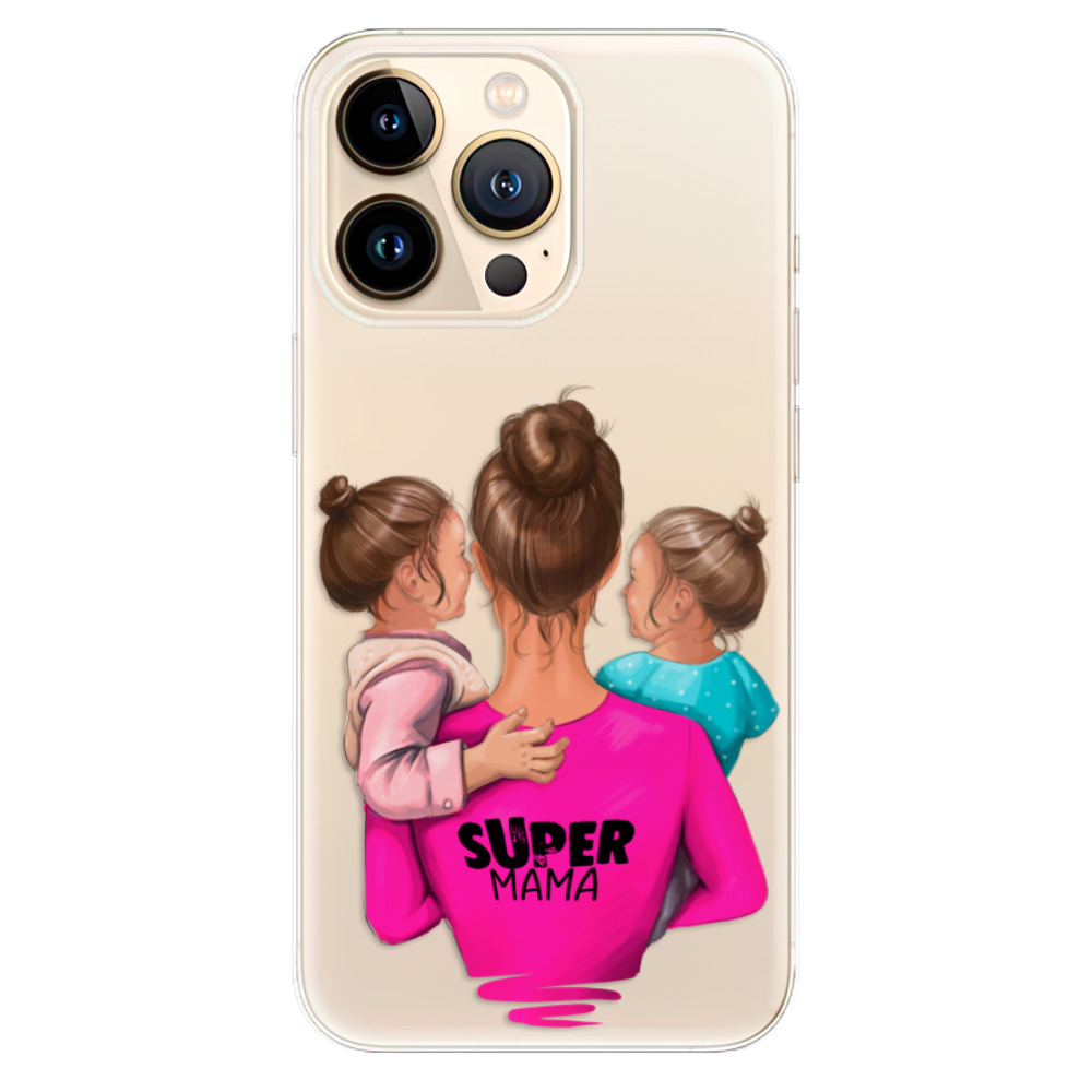 Odolné silikonové pouzdro iSaprio - Super Mama - Two Girls - iPhone 13 Pro Max