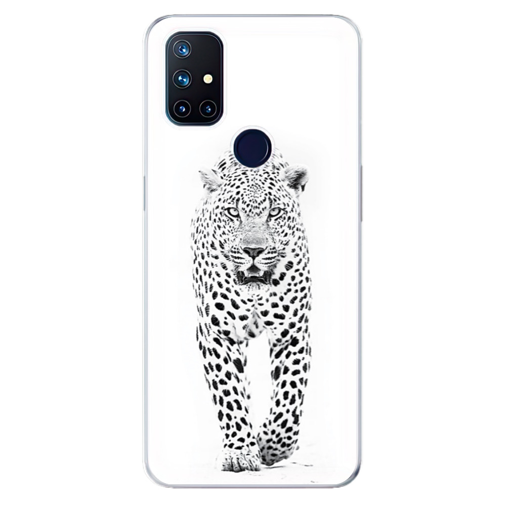 Odolné silikonové pouzdro iSaprio - White Jaguar na mobil OnePlus Nord N10 5G (Odolný silikonový kryt, obal, pouzdro iSaprio - White Jaguar na mobilní telefon OnePlus Nord N10 5G)