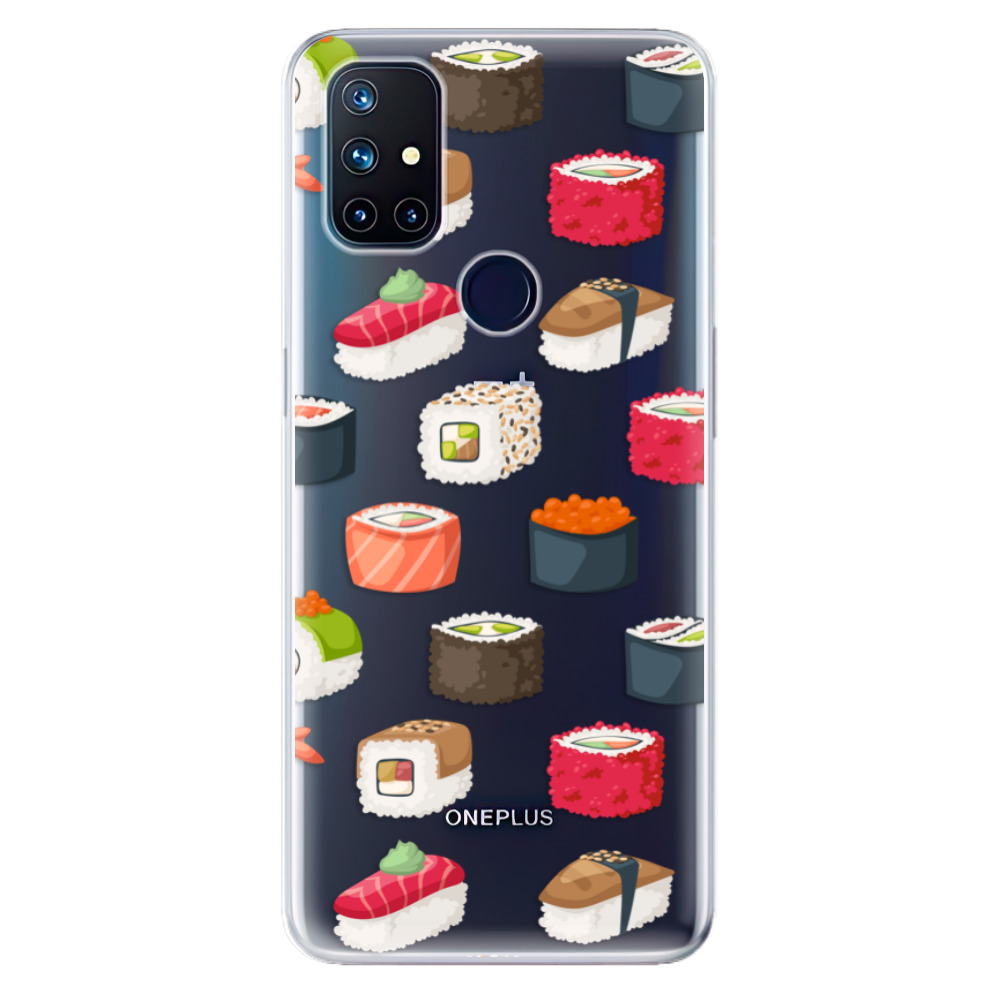 Odolné silikonové pouzdro iSaprio - Sushi Pattern na mobil OnePlus Nord N10 5G (Odolný silikonový kryt, obal, pouzdro iSaprio - Sushi Pattern na mobilní telefon OnePlus Nord N10 5G)