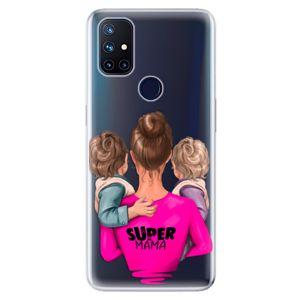 Odolné silikonové pouzdro iSaprio - Super Mama - Two Boys - OnePlus Nord N10 5G