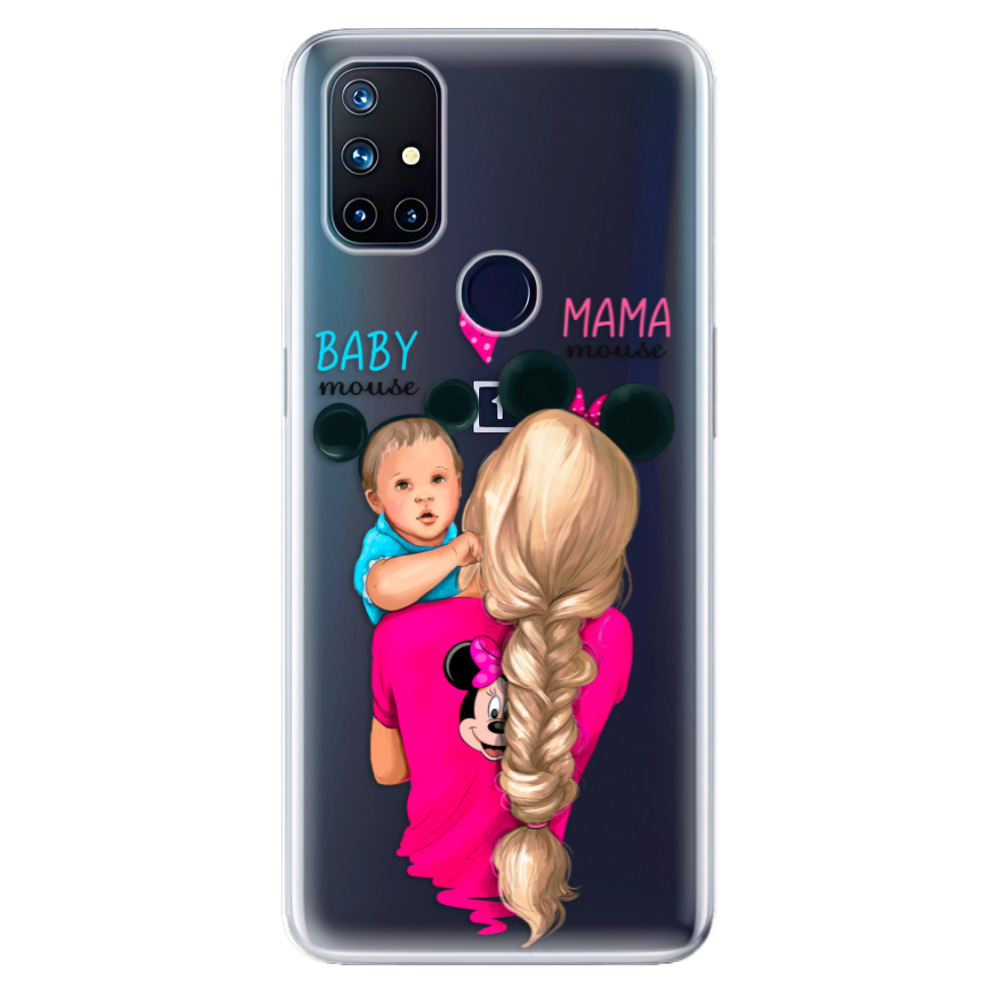 Odolné silikonové pouzdro iSaprio - Mama Mouse Blonde and Boy - OnePlus Nord N10 5G