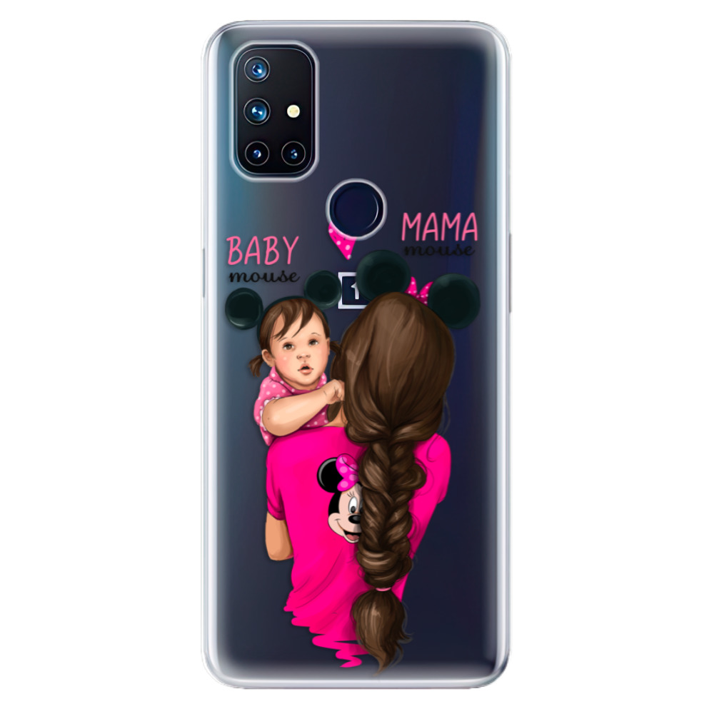 Odolné silikonové pouzdro iSaprio - Mama Mouse Brunette and Girl na mobil OnePlus Nord N10 5G (Odolný silikonový kryt, obal, pouzdro iSaprio - Mama Mouse Brunette and Girl na mobilní telefon OnePlus Nord N10 5G)