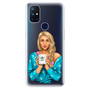 Odolné silikonové pouzdro iSaprio - Coffe Now - Blond na mobil OnePlus Nord N10 5G