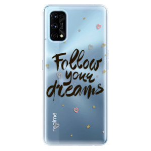Odolné silikonové pouzdro iSaprio - Follow Your Dreams - black na mobil Realme 7 Pro