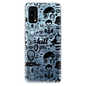 Odolné silikonové pouzdro iSaprio - Comics 01 - black na mobil Realme 7 Pro