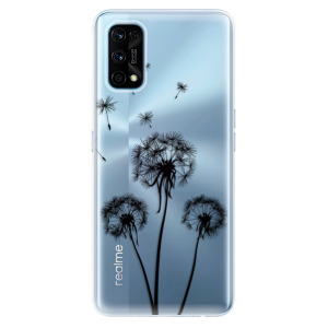 Odolné silikonové pouzdro iSaprio - Three Dandelions - black na mobil Realme 7 Pro