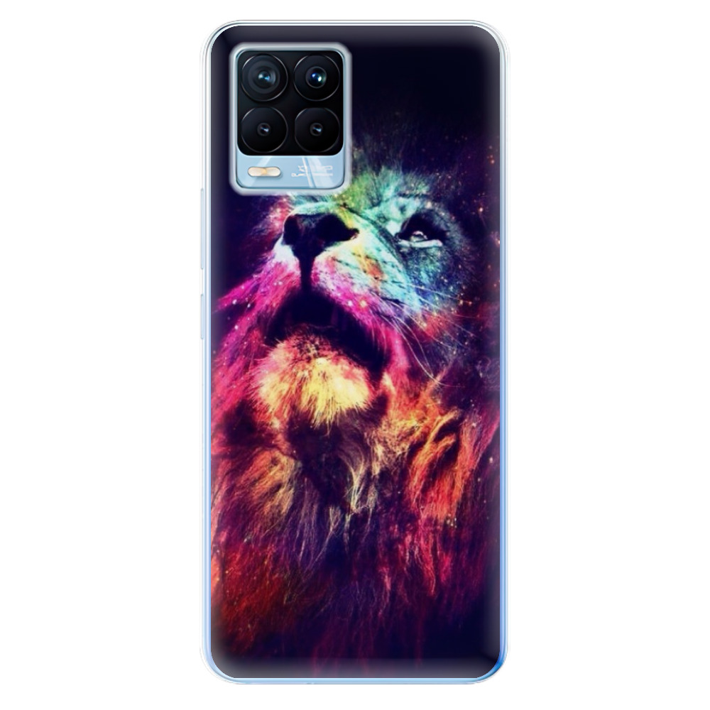 Odolné silikonové pouzdro iSaprio - Lion in Colors na mobil Realme 8 / Realme 8 Pro (Odolný silikonový kryt, obal, pouzdro iSaprio - Lion in Colors na mobilní telefon Realme 8 / Realme 8 Pro)