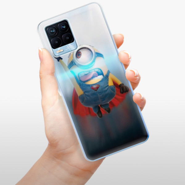 Silikonové pouzdro iSaprio - Realme 8 / Realme 8 Pro - Mimons Superman 02