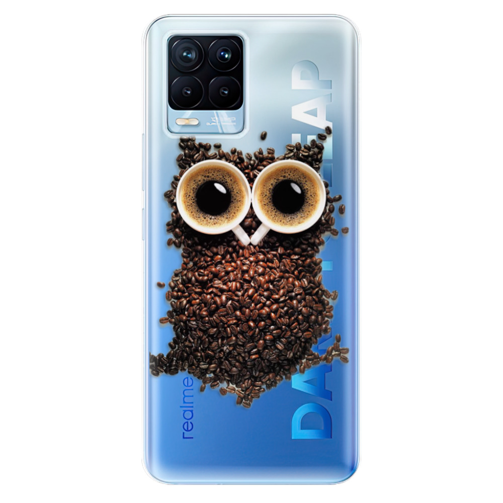 Odolné silikonové pouzdro iSaprio - Owl And Coffee na mobil Realme 8 / Realme 8 Pro (Odolný silikonový kryt, obal, pouzdro iSaprio - Owl And Coffee na mobilní telefon Realme 8 / Realme 8 Pro)