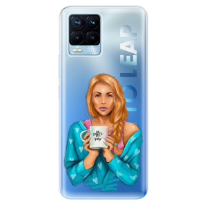 Odolné silikonové pouzdro iSaprio - Coffe Now - Redhead na mobil Realme 8 / Realme 8 Pro