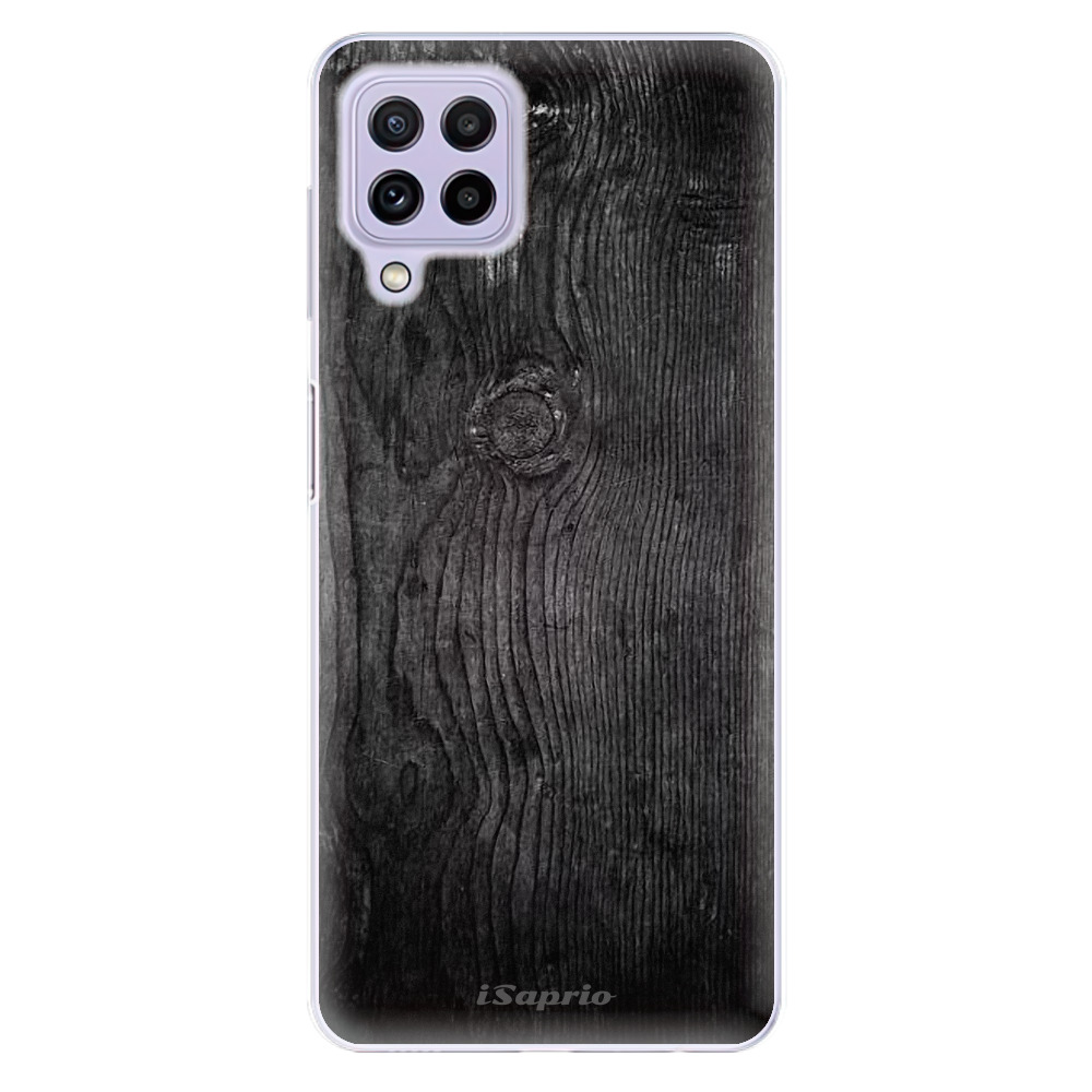 Odolné silikonové pouzdro iSaprio - Black Wood 13 na mobil Samsung Galaxy A22 4G (Odolný silikonový kryt, obal, pouzdro iSaprio - Black Wood 13 na mobilní telefon Samsung Galaxy A22 4G)