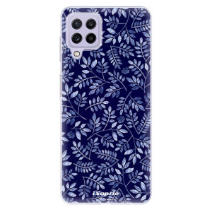 Odolné silikonové pouzdro iSaprio - Blue Leaves 05 na mobil Samsung Galaxy A22 4G