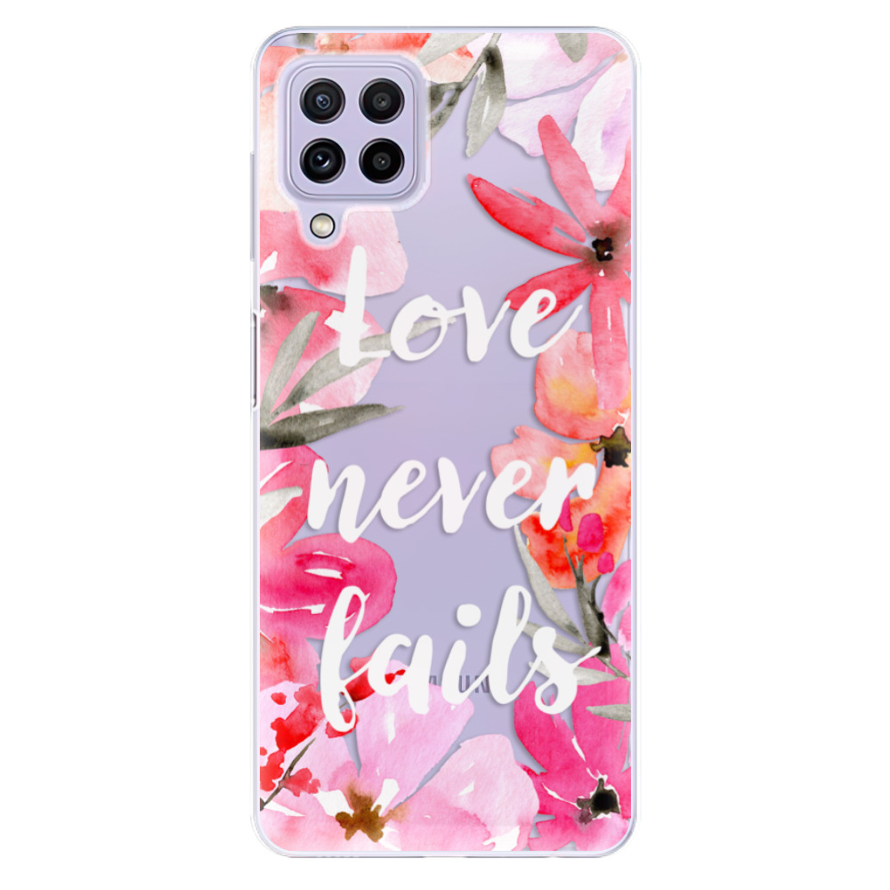 Odolné silikonové pouzdro iSaprio - Love Never Fails - Samsung Galaxy A22