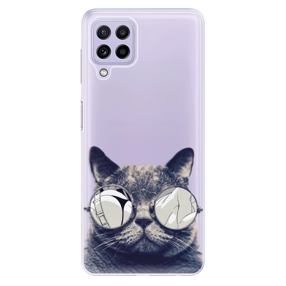 Odolné silikonové pouzdro iSaprio - Crazy Cat 01 na mobil Samsung Galaxy A22 4G (Odolný silikonový kryt, obal, pouzdro iSaprio - Crazy Cat 01 na mobilní telefon Samsung Galaxy A22 4G)
