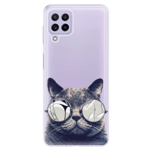 Odolné silikonové pouzdro iSaprio - Crazy Cat 01 na mobil Samsung Galaxy A22 4G