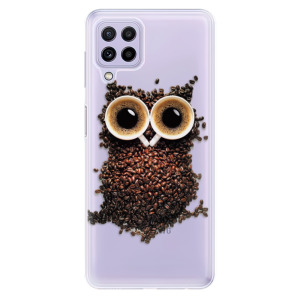 Odolné silikonové pouzdro iSaprio - Owl And Coffee na mobil Samsung Galaxy A22 4G - výprodej