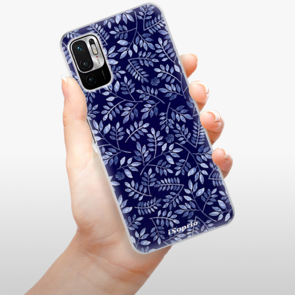 Silikonové pouzdro iSaprio - Xiaomi Redmi Note 10 5G / Xiaomi Poco M3 Pro 5G - Blue Leaves 05