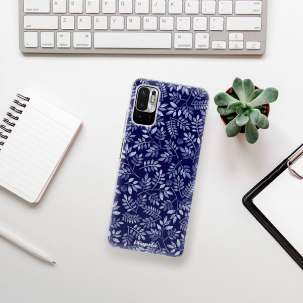 Silikonové pouzdro iSaprio - Xiaomi Redmi Note 10 5G / Xiaomi Poco M3 Pro 5G - Blue Leaves 05