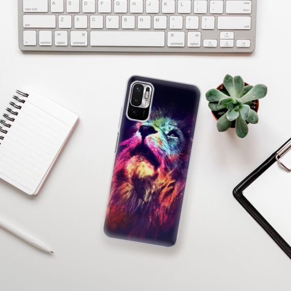 Silikonové pouzdro iSaprio - Xiaomi Redmi Note 10 5G / Xiaomi Poco M3 Pro 5G - Lion in Colors